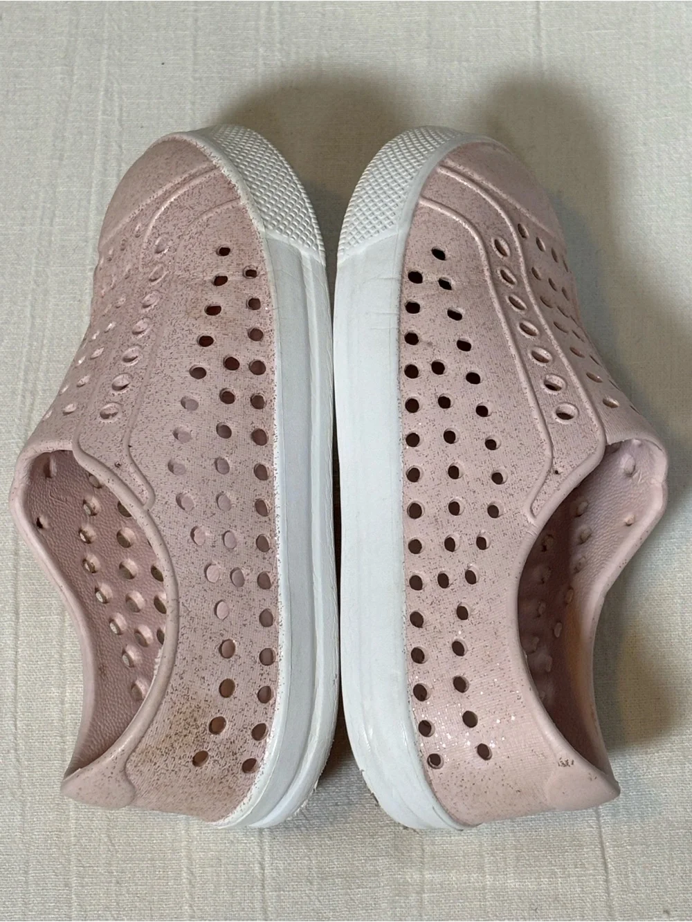 Lily & Dan Glitter Lightweight Slip On Water Shoes-Pink- Little Girls Size 11-12